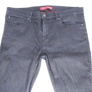 Mens 33x32 HUGO Boss Red Label Black Flat Front, Slim Fit Stretch Jeans